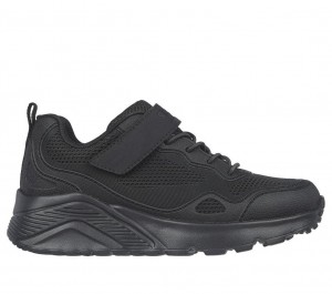 Black Skechers Uno Lite - Worlo Boys' Sneakers | DFUQ-59831