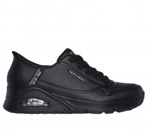 Black Skechers Uno - Easy Air Women's Slip On | QMDV-34758