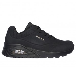 Black Skechers Uno - Stand On Air Women's Sneakers | LVIW-01287