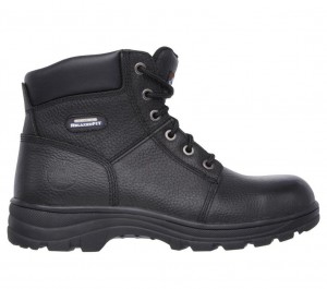 Black Skechers Work: Relaxed Fit - Workshire St Men's Boots | VINQ-70296