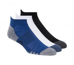 Blue Skechers 3 Pack Low Cut Extra Terry Men's Socks | MQUN-18607