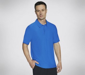 Blue Skechers Go Dri All Day Men's Polo Shirt | MDNR-05679