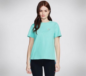 Blue Skechers Jgoldcrown: Goldcrown Graphic Women's T-Shirt | CAES-18302