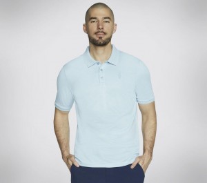 Blue Skechers Off Duty Men's Polo Shirt | EFBN-38102