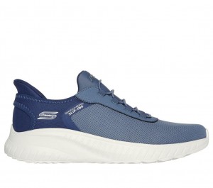 Blue Skechers Slip-ins: Bobs Sport Squad Chaos Men's Sneakers | PQVS-74652