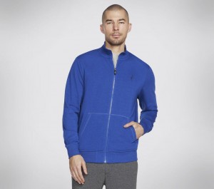 Blue Skechers The Hoodless Hoodie Go Walk Everywhere Men's Jackets | PJME-36827