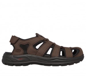 Brown Skechers Arch Fit Motley Sd - Verlander Men's Sandals | YPWE-69750