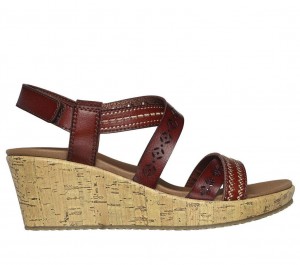 Brown Skechers Beverlee - Delicate Glow Women's Sandals | YUER-94317