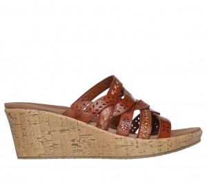 Brown Skechers Beverlee - New Resort Women's Sandals | MACB-39702