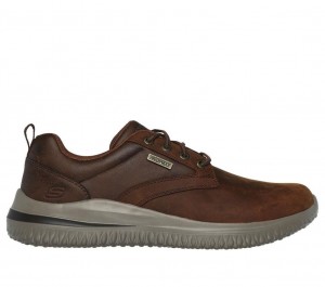 Brown Skechers Delson 3.0 - Glavine Men's Walking Shoes | LNJZ-50416