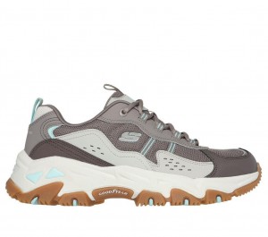 Brown Skechers D'lites Hiker Women's Sneakers | APIY-56389