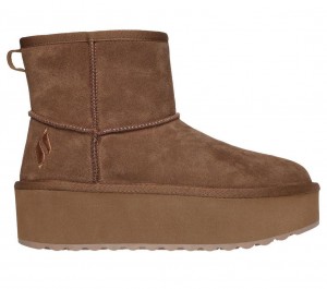 Brown Skechers Keepsakes Stacked Women's Boots | PGMD-53947