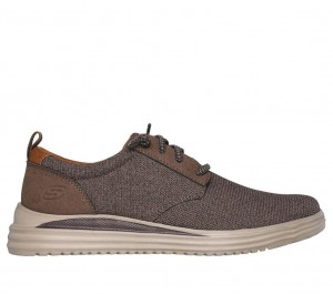 Brown Skechers Proven - Gladwin Men's Boat Shoes | SBVW-58014