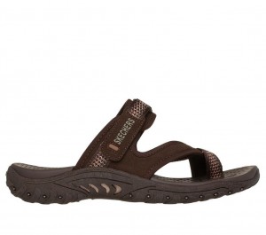 Brown Skechers Reggae - Fairfax Women's Sandals | IBKY-10342