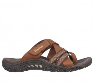 Brown Skechers Reggae - Sunday Stroll Women's Sandals | KMRV-28650