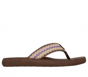 Brown Skechers Relaxed Fit: Asana - Vacationer Women's Sandals | CIVH-18497