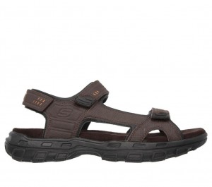 Brown Skechers Relaxed Fit: Conner - Louden Men's Sandals | WZJB-57064