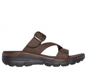 Brown Skechers Relaxed Fit: Easy Going - Slide On By Women's Sandals | CRDQ-53980