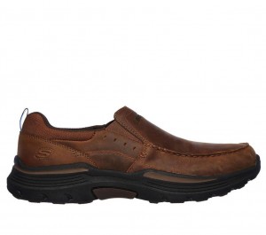 Brown Skechers Relaxed Fit: Expended - Seveno Men's Slip On | WQKO-17458