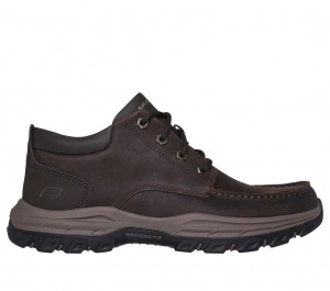 Brown Skechers Relaxed Fit: Knowlson - Marsher Men's Boots | JHOM-98271