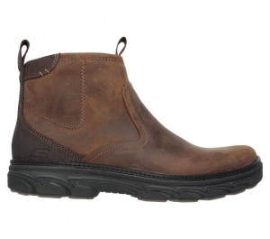 Brown Skechers Relaxed Fit: Resment - Korver Men's Boots | IRYW-83406