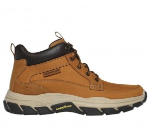 Brown Skechers Relaxed Fit: Respected - Boswell Men's Boots | QOUY-02538