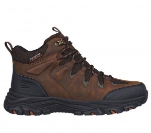 Brown Skechers Relaxed Fit: Rickter - Branson Men's Boots | RNVG-15263