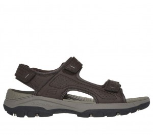 Brown Skechers Relaxed Fit: Tresmen - Garo Men's Sandals | GKUZ-50149