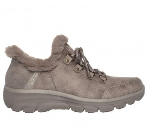 Brown Skechers Slip-ins: Easy Going - Fall Adventures Women's Boots | GQOA-73680