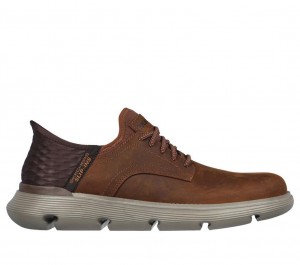 Brown Skechers Slip-ins: Garza - Gervin Men's Dress Shoes | WUAM-57283