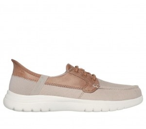 Brown Skechers Slip-ins: On The Go Flex - Palmilla Women's Boat Shoes | LSWU-13492