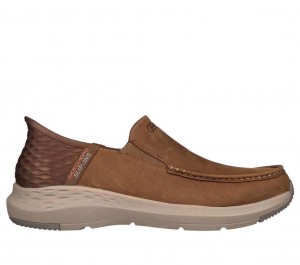 Brown Skechers Slip-ins Relaxed Fit: Parson - Oswin Men's Dress Shoes | GASF-24395