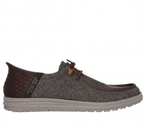 Brown Skechers Slip-ins Rf: Melson - Vaiden Men's Boat Shoes | DKYE-62801