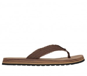 Brown Skechers Tantric - Fritz Men's Sandals | HGNL-31582