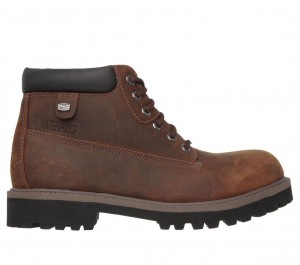 Brown Skechers Verdict Men's Boots | CLEK-54672