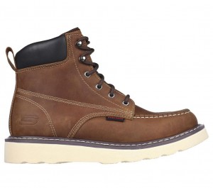 Brown Skechers Work: Kadmiel - Bennot Men's Boots | ZPIU-03451