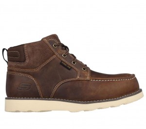 Brown Skechers Work: Kadmiel - Kaed St Men's Boots | EJPS-54079