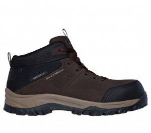 Brown Skechers Work: Relment - Erett Ct Men's Boots | EIKS-81295