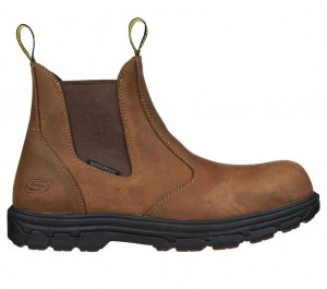 Brown Skechers Work: Vicksburk - Sorrin Men's Boots | ANOI-78065