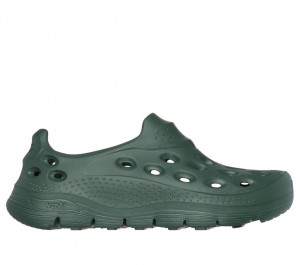 Green Skechers Arch Fit Go Foam Men's Sandals | BXVM-70169