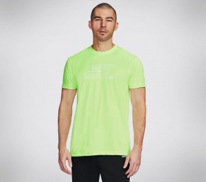 Green Skechers Basketball: Performance Short Sleeve Men's T-Shirt | SLAZ-70365