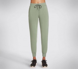 Green Skechers Skechluxe Restful Jogger Women's Pants | WKNQ-37804