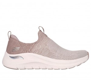 Grey Skechers Arch Fit 2.0 Women's Sneakers | CBLM-49716