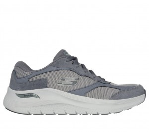 Grey Skechers Arch Fit 2.0 - The Keep Men's Sneakers | TRHW-45289