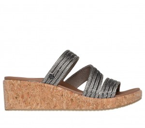 Grey Skechers Arch Fit Beverlee - Always Classy Women's Sandals | ZYAG-69213