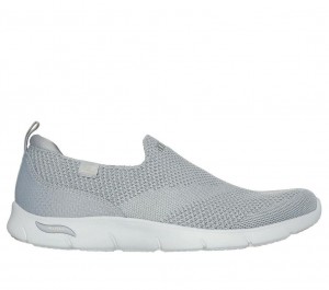 Grey Skechers Arch Fit Refine - Iris Women's Slip On | GKHY-29480