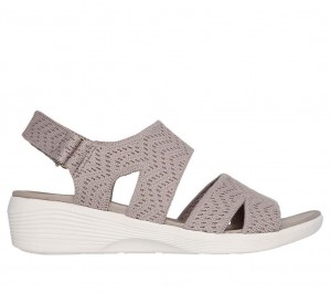 Grey Skechers Arya - Modern Muse Women's Sandals | BQJO-68421