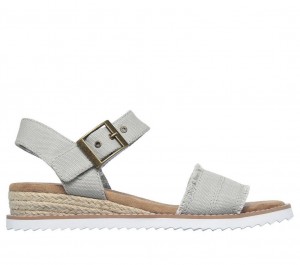 Grey Skechers Bobs Desert Kiss - Adobe Princess Women's Sandals | HOJL-32591