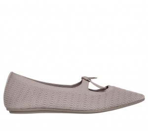 Grey Skechers Cleo Point - Nostalgic Days Women's Flats | HNAJ-51924