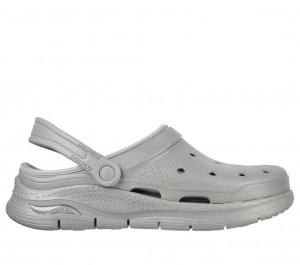 Grey Skechers Foamies: Arch Fit Lined - Chillaxing Men's Slip On | JVXU-24736